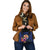 Tahiti Polynesian Shoulder Handbag - Floral With Seal Blue - Polynesian Pride