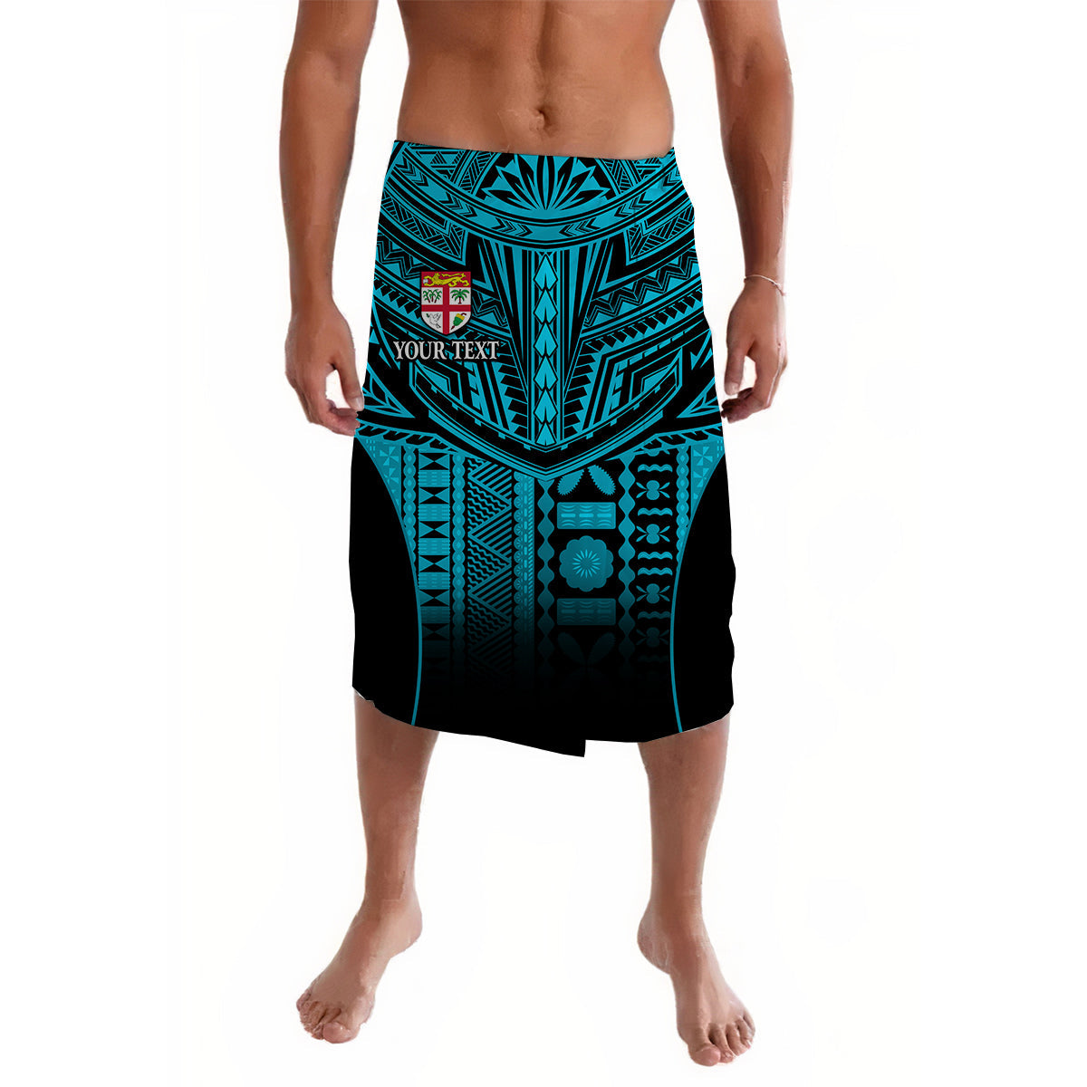 Custom Fiji Faithful Lavalava Version Turquoise LT13 Turquoise - Polynesian Pride