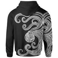 Polynesian Octopus Hoodie Black Color - Polynesian Pride