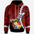 Tonga Polynesian Custom Hoodie Tribal Wave Tattoo Flag Color Unisex Red - Polynesian Pride