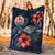 Tahiti Polynesian Premium Blanket - Blue Turtle Hibiscus - Polynesian Pride