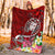 Fiji Premium Blanket - Turtle Plumeria (Red) - Polynesian Pride