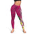 Fiji Legging - Turtle Plumeria (Pink) - Polynesian Pride