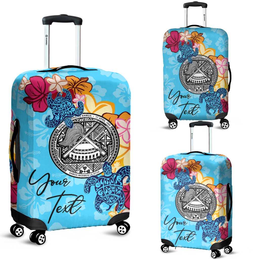 American Samoa Custom Personalised Luggage Covers - Tropical Style Black - Polynesian Pride