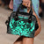 (Custom Personalised) Hawaii Shoulder Handbag - Hibiscus With Tribal Turquoise - LT12 One Size Blue - Polynesian Pride