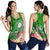 Fiji Custom Personalised Women's Racerback Tank - Turtle Plumeria (Green) - Polynesian Pride