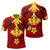 Hawaii Polo Shirt Hawaiian Quilt Style Polo Shirt Unisex Red - Polynesian Pride