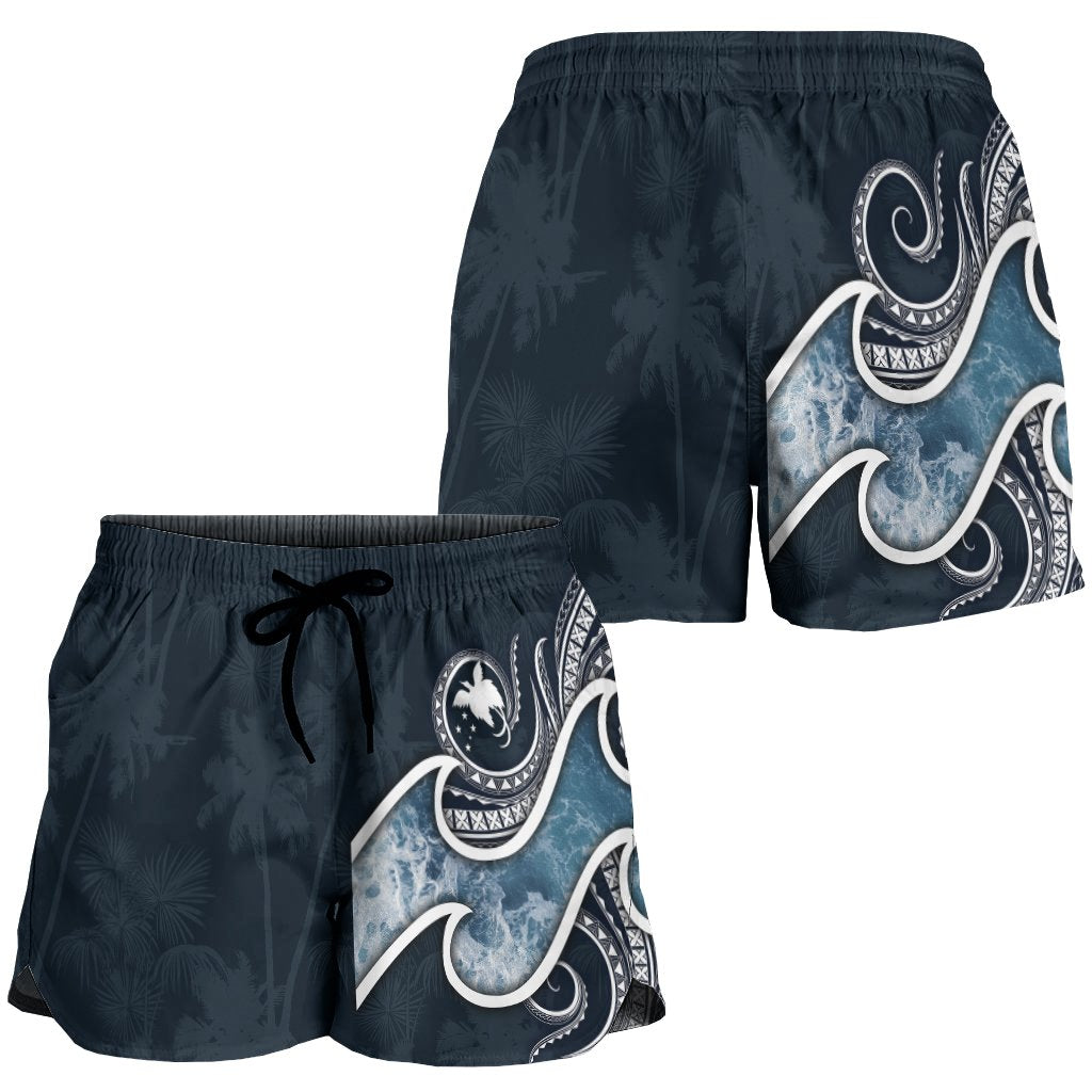 Papua New Guinea Polynesian Women's Shorts - Ocean Style - Polynesian Pride