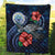 Federated States Of Micronesia Polynesian Premium Quilt - Blue Turtle Hibiscus - Polynesian Pride