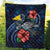 Tokelau Polynesian Premium Quilt - Blue Turtle Hibiscus - Polynesian Pride