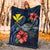 Hawaii Polynesian Premium Blanket - Blue Turtle Hibiscus - Polynesian Pride