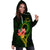 Cook Islands Polynesian Hoodie Dress - Floral With Seal Flag Color - Polynesian Pride