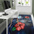 Guam Polynesian Area Rug - Blue Turtle Hibiscus - Polynesian Pride