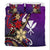 Hawaii Bedding Set - Tribal Flower With Special Turtles Purple Color - Polynesian Pride
