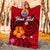 (Custom Personalised) Tahiti Maohi Blanket - Hibiscus With Tribal - LT12 - Polynesian Pride