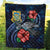 Tuvalu Polynesian Premium Quilt - Blue Turtle Hibiscus - Polynesian Pride