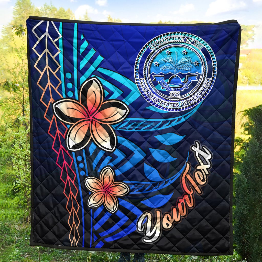 Federated States of Micronesia Custom Personalised Premium Quilt - Vintage Tribal Mountain - Polynesian Pride