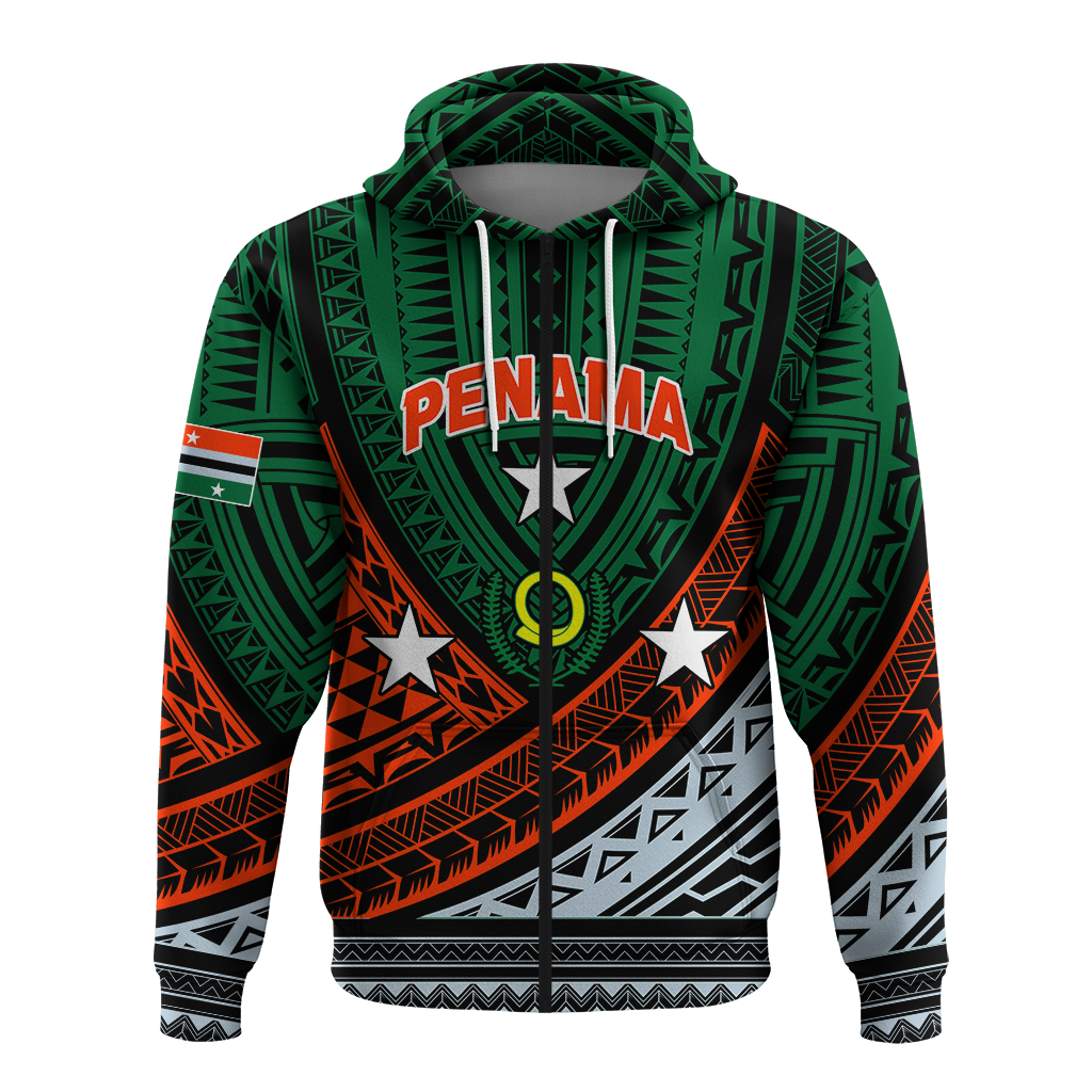 Custom Vanuatu Penama Province Tribal Pattern Hoodie LT12 - Polynesian Pride