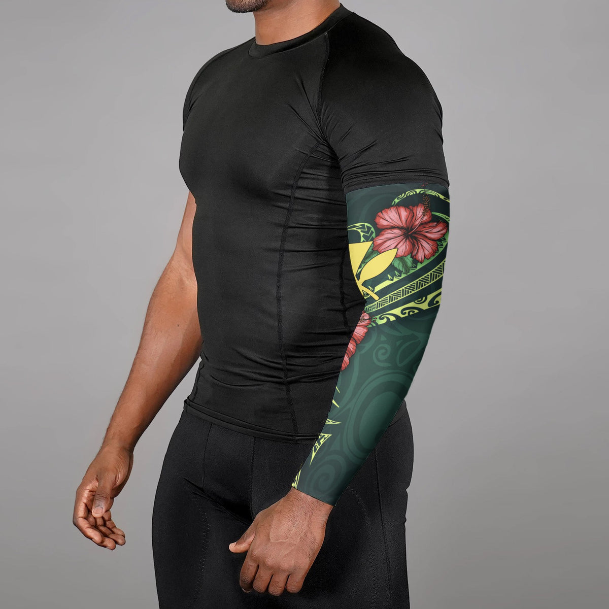 Polynesian Hawaii Arm Sleeve - Hibiscus With Seal - Polynesian Pride