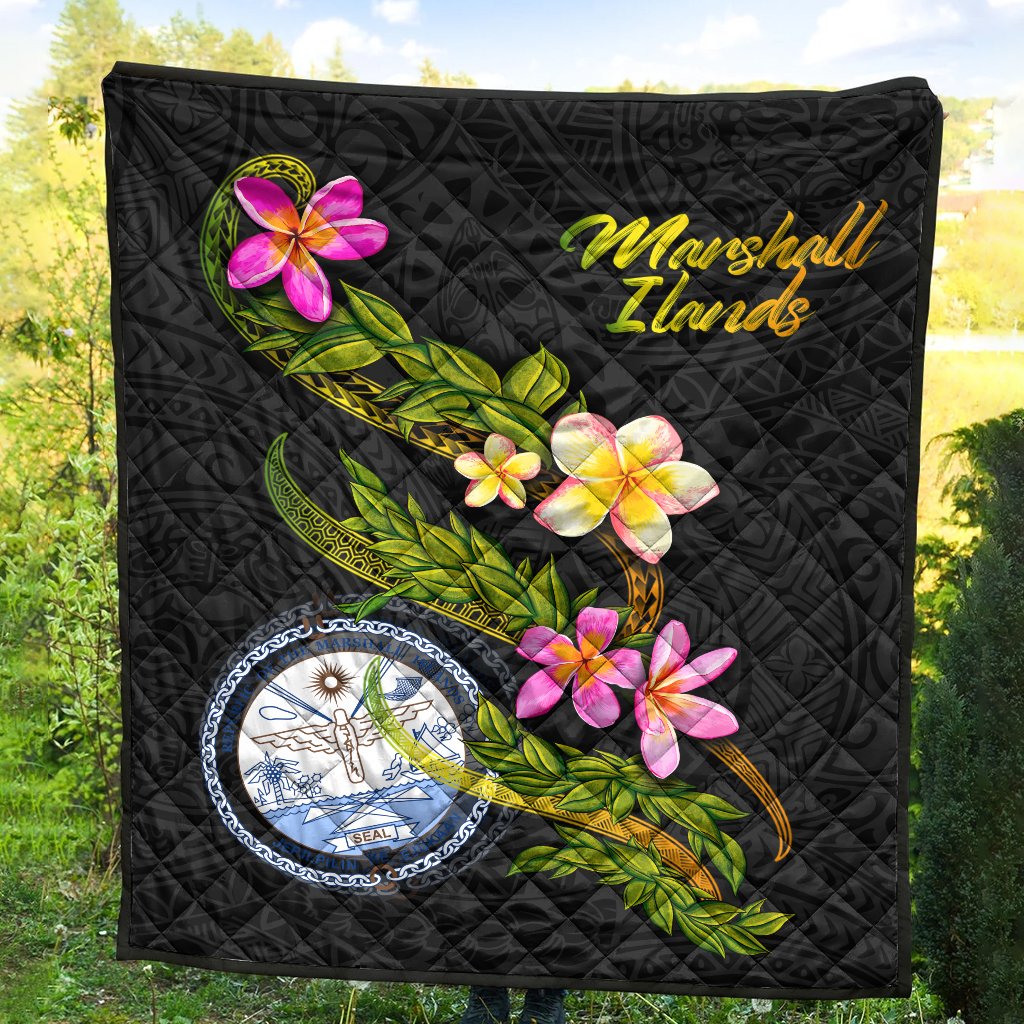 Marshall Islands Polynesian Quilt - Plumeria Tribal - Polynesian Pride
