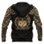 Samoa Polynesian Zip up Hoodie Gold Heart Shield - Polynesian Pride