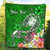 Fiji Custom Personalised Premium Quilt - Turtle Plumeria (Green) - Polynesian Pride