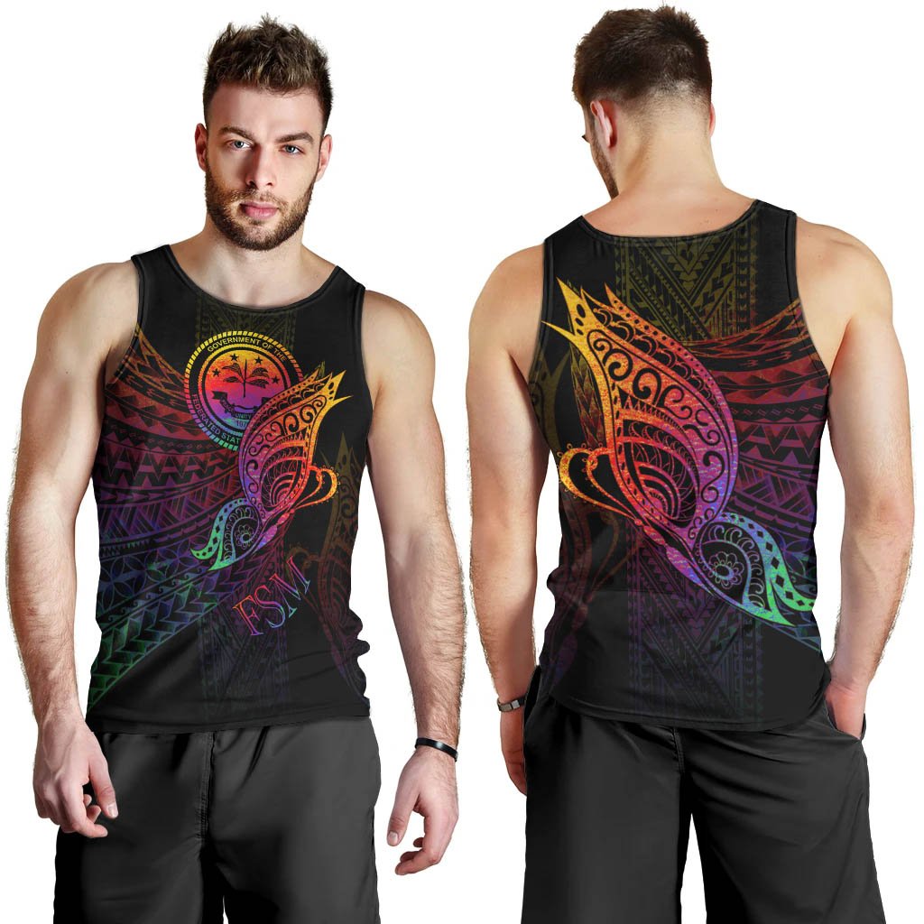 Federated States of Micronesia Men Tank Top - Butterfly Polynesian Style - Polynesian Pride