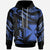 Wallis and Futuna Polynesian Custom Hoodie Polynesian Tattoo Blue Version Unisex Blue - Polynesian Pride