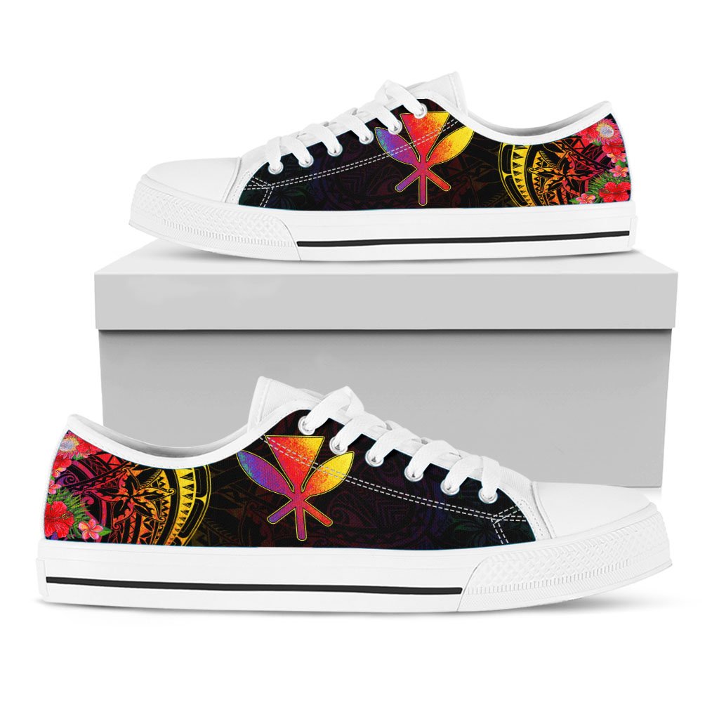 Hawaii Kanaka Maoli Low Top Shoes - Tropical Hippie Style - Polynesian Pride