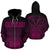 Hawaii Kanaka Polynesian Zipper Hoodie Pink Neon Style Unisex Pink - Polynesian Pride
