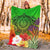 Polynesian Premium Blanket - Manta Ray Tropical Flowers (Green) - Polynesian Pride