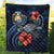 Nauru Polynesian Premium Quilt - Blue Turtle Hibiscus - Polynesian Pride