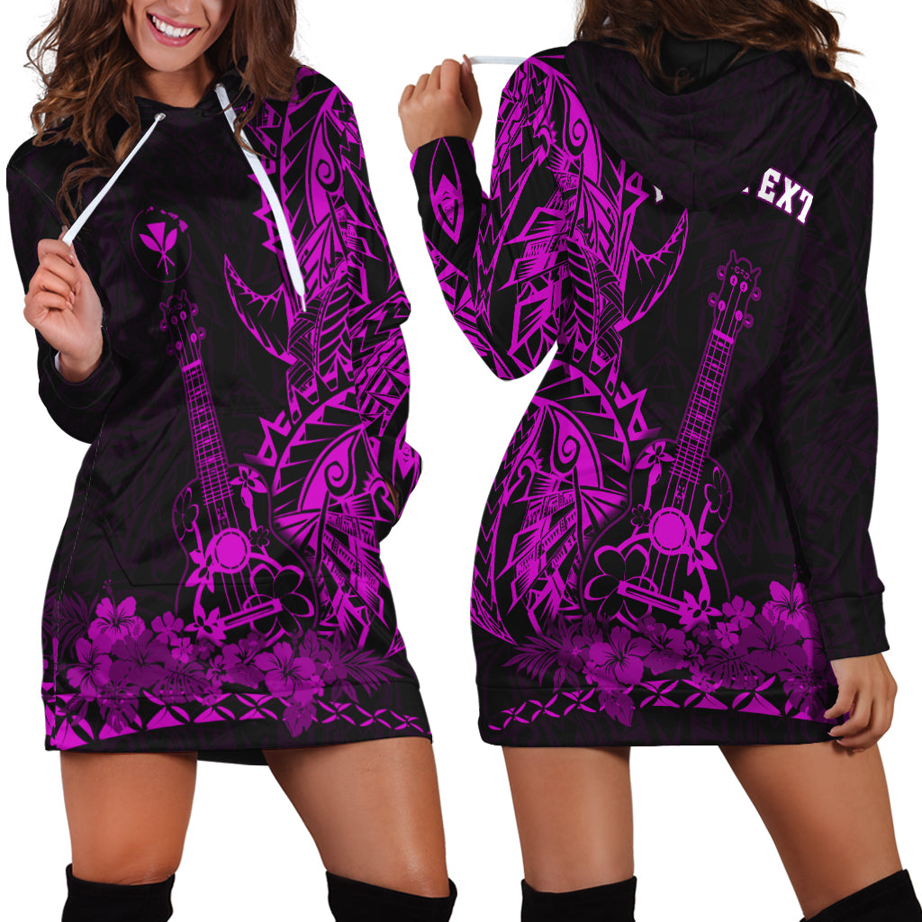 (Custom Personalised) Hawaii Polynesian Hoodie Dress Ukulele Purple LT13 Purple - Polynesian Pride