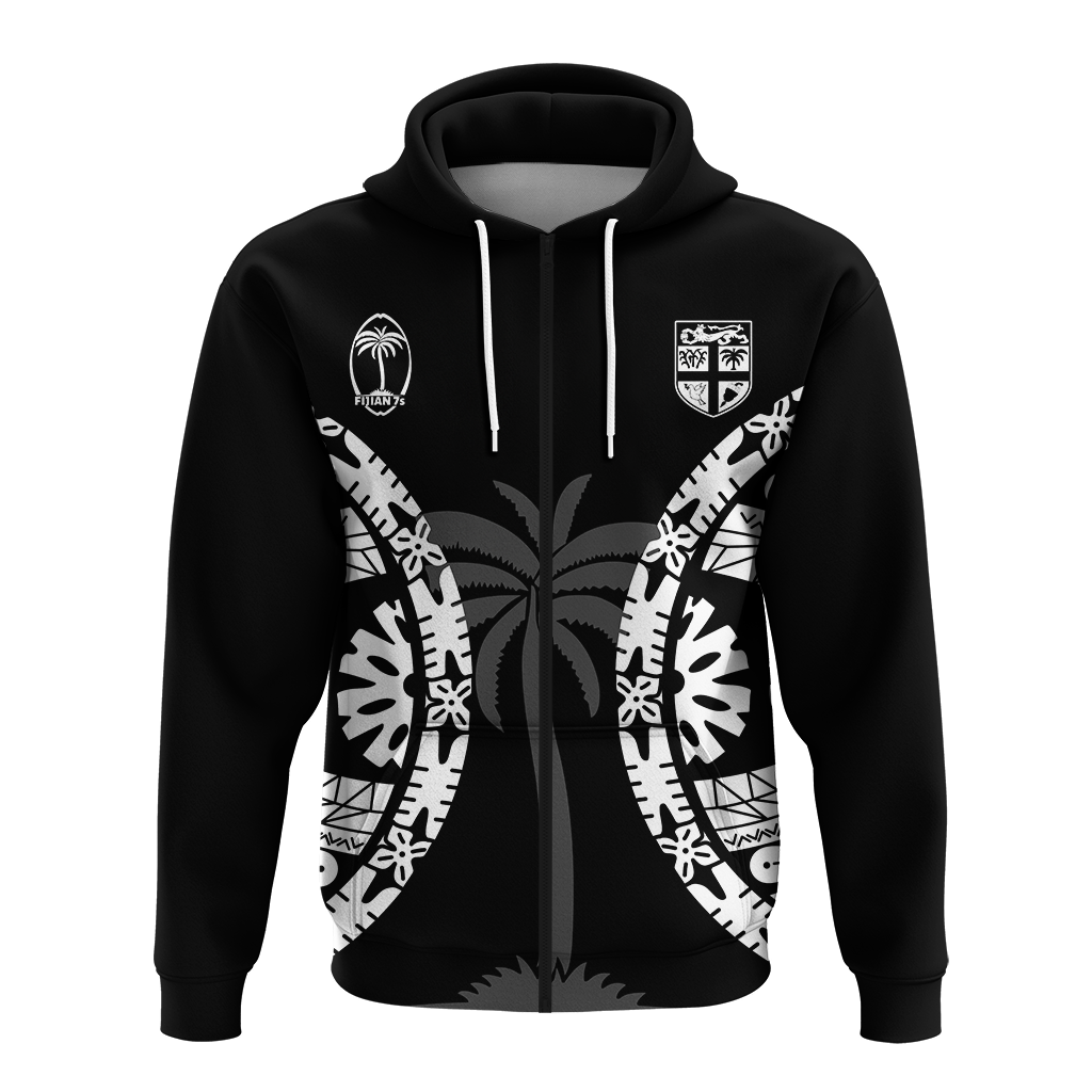 Custom Fiji Rugby Sevens Fijian Tapa Pattern Hoodie LT12 - Polynesian Pride
