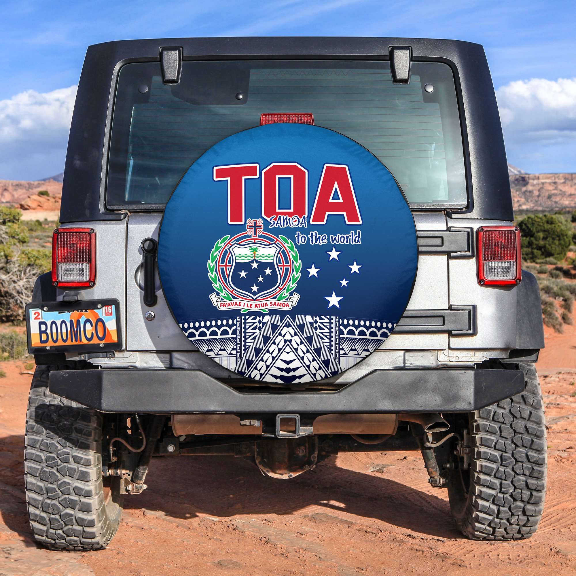 Toa Samoa Rugby Spare Tire Cover Samoan To the World LT13 - Polynesian Pride