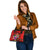 Fiji Polynesian Custom Personalised Shoulder Handbag - Floral With Seal Red - Polynesian Pride