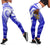 American Samoa Polynesian Women's Leggings - Bald Eagle (Blue) - Polynesian Pride