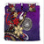American Samoa Bedding Set - Tribal Flower With Special Turtles Purple Color - Polynesian Pride