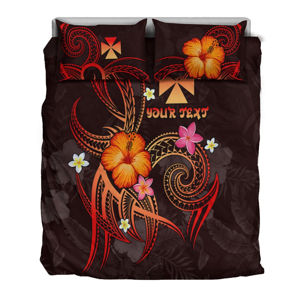 Wallis and Futuna Polynesian Personalised Bedding Set - Legend of Wallis and Futuna (Red) - Polynesian Pride