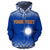 Marshall Islands Polynesian Custom Zip up Hoodie Blue Frog - Polynesian Pride