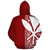 Polynesian Hawaii (Kanaka Maoli) Custom Zip up Hoodie Red Line - Polynesian Pride