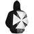 Wallis and Futuna Polynesian Custom Zip up Hoodie Black Line - Polynesian Pride