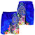 Tahiti Men's Shorts - Turtle Plumeria (Blue) - Polynesian Pride