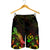 Vanuatu Polynesian Men's Shorts - Turtle With Blooming Hibiscus Reggae - Polynesian Pride