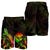 Tahiti Polynesian Men's Shorts - Turtle With Blooming Hibiscus Reggae - Polynesian Pride