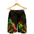 New Caledonia Polynesian Men's Shorts - Turtle With Blooming Hibiscus Reggae - Polynesian Pride