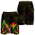 Hawaii Polynesian Men's Shorts - Turtle With Blooming Hibiscus Reggae - Polynesian Pride