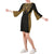 Polynesian Bell Sleeve Dress - Yellow Polynesian Pattern Women Black - Polynesian Pride