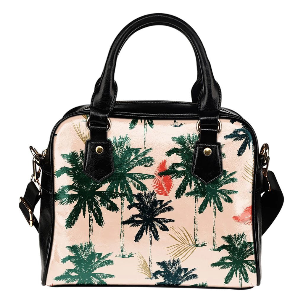 Coconut Tree Shoulder Handbag 04 One Size Black - Polynesian Pride