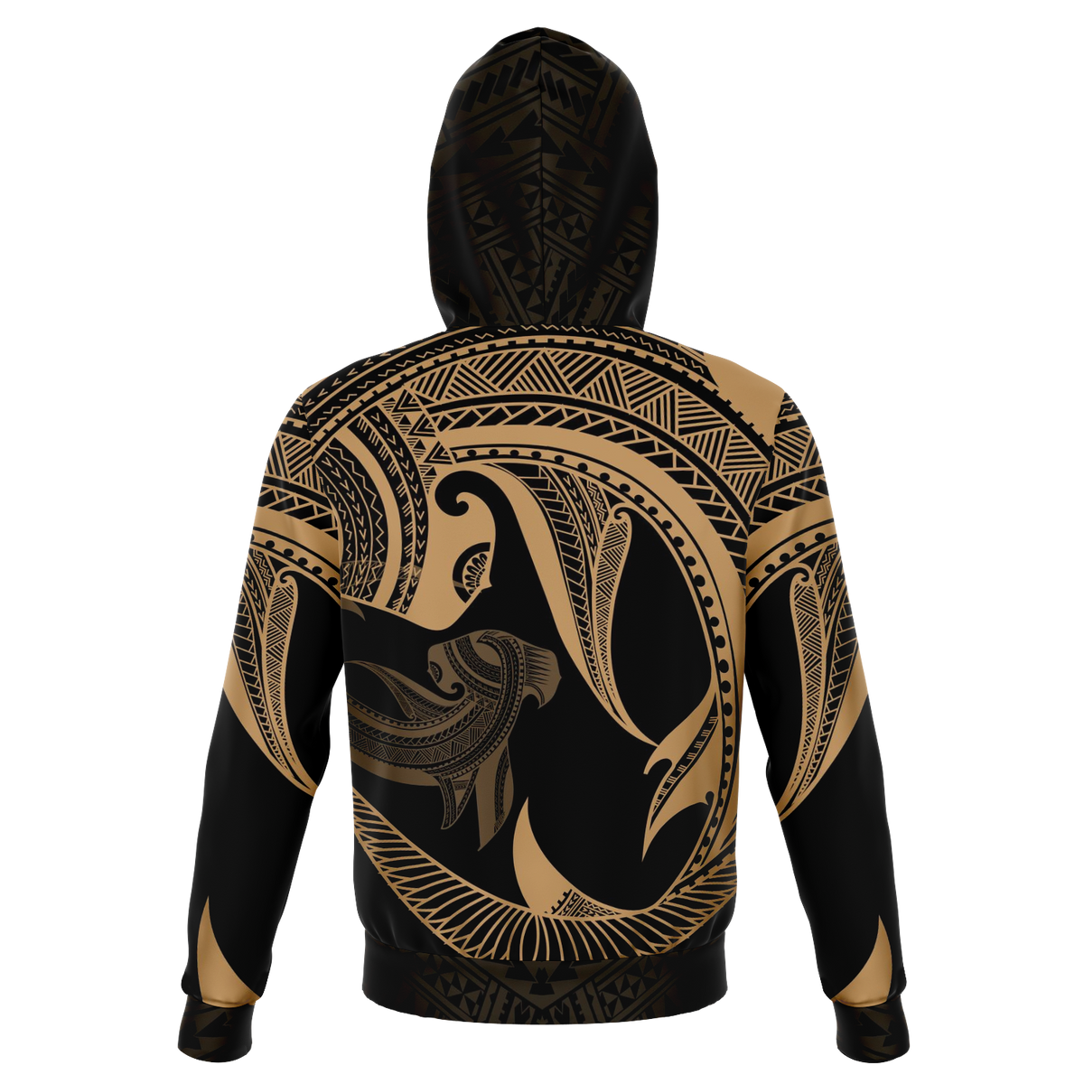 Hawaii Hoodie Polynesian Hammerhead Shark Gold - Polynesian Pride